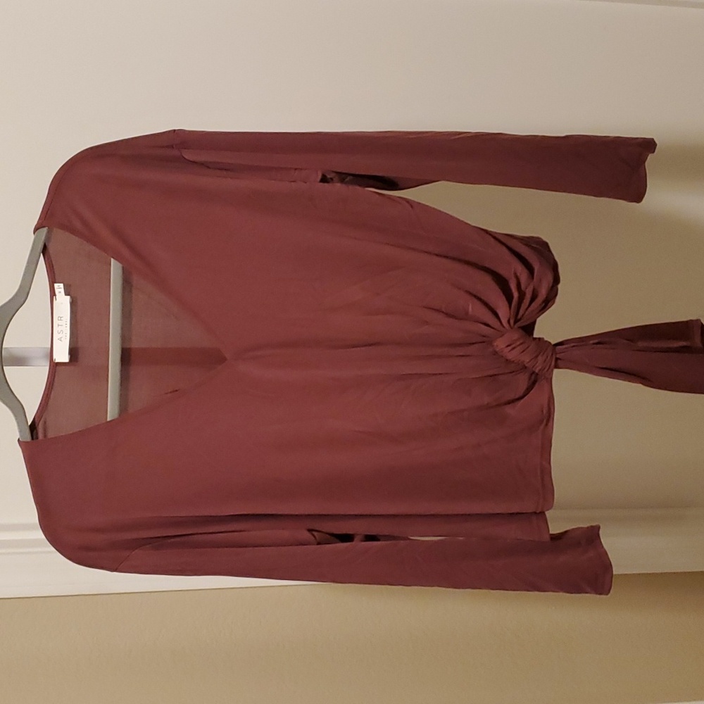 2. Tops - ASTR long sleeve brushed knit tp